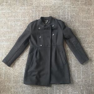 Baby doll black trench coat
